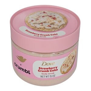 Dove Crumbl Limited Edition Exfoliating Body Scrub Strawberry Crumb Cake, 15 oz